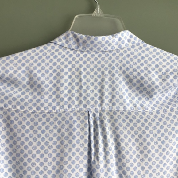 Ladies long sleeve button down blouse in light blue/white sz 10/M - Picture 7 of 9